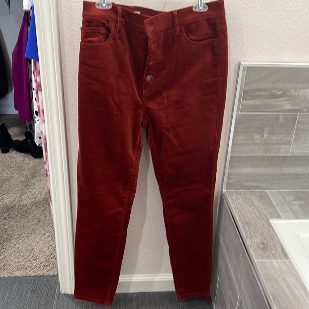 High Rise Rust Color Cords from Loft Outlet